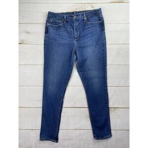 Gap 1969 True Skinny Jeans Womens 32R Dark Wash Stretch Denim